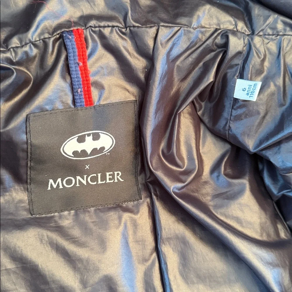Limited Edition Moncler x Batman Kids Black Puffer Jacket